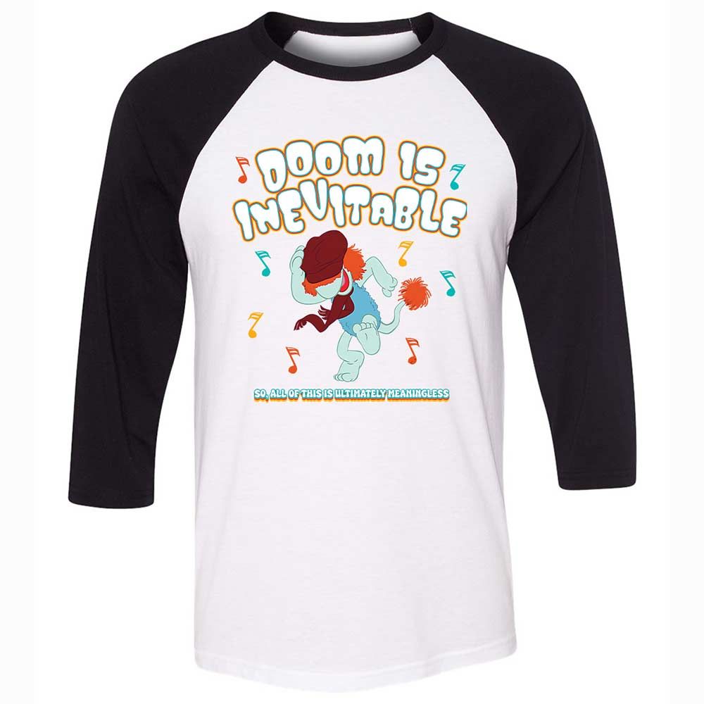 Unisex 3/4 Baseball Tee - YAFSR5BV - White/Black - 1