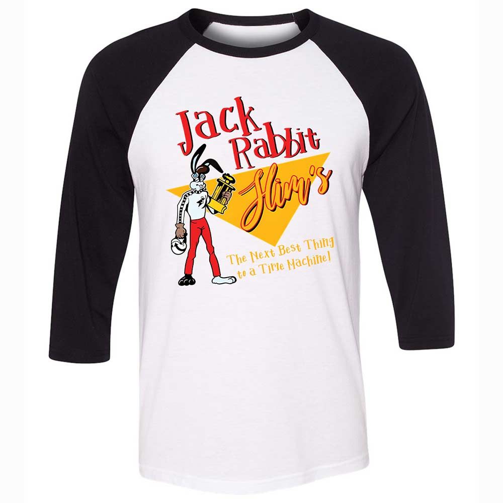 Unisex 3/4 Baseball Tee - K7LP643Q - White/Black - 1
