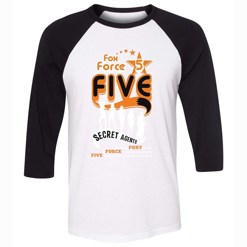 Unisex 3/4 Baseball Tee - 9MWFEVD2 - White/Black - 1