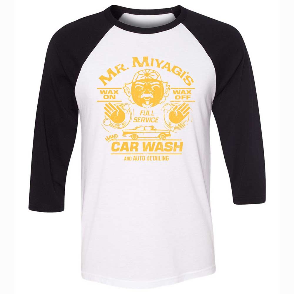 Unisex 3/4 Baseball Tee - F46QS4FQ - White/Black - 1