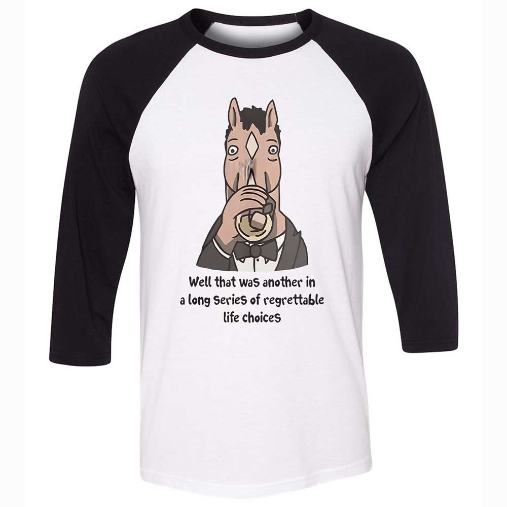 Unisex 3/4 Baseball Tee - 6ZEPH7W4 - White/Black - 1
