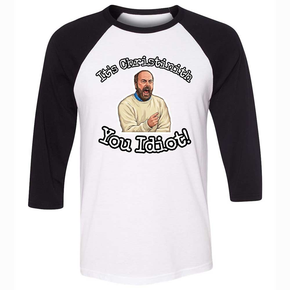 Unisex 3/4 Baseball Tee - 3BCMWN85 - White/Black - 1