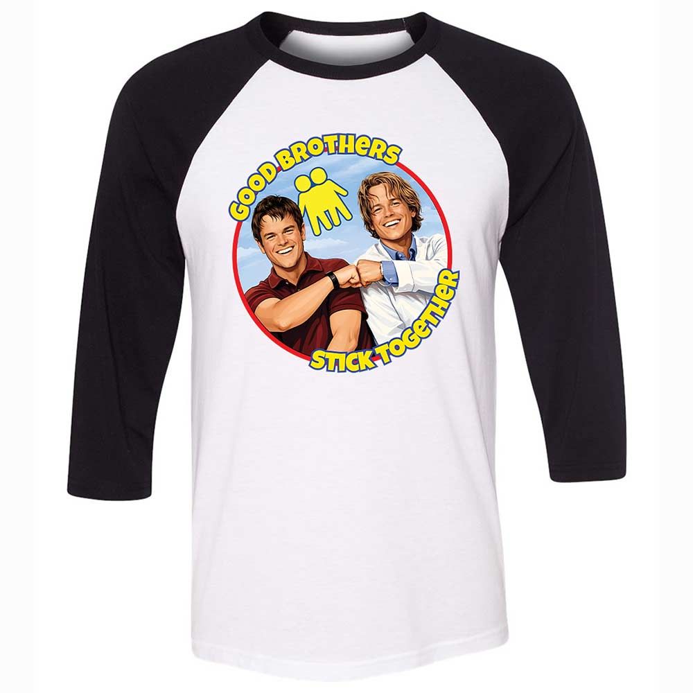Unisex 3/4 Baseball Tee - 1PU75QMW - White/Black - 1