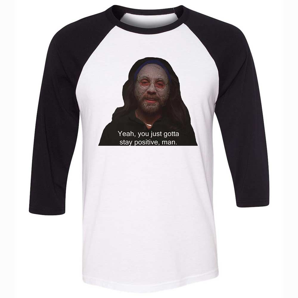 Unisex 3/4 Baseball Tee - 4ANX1L23 - White/Black - 1