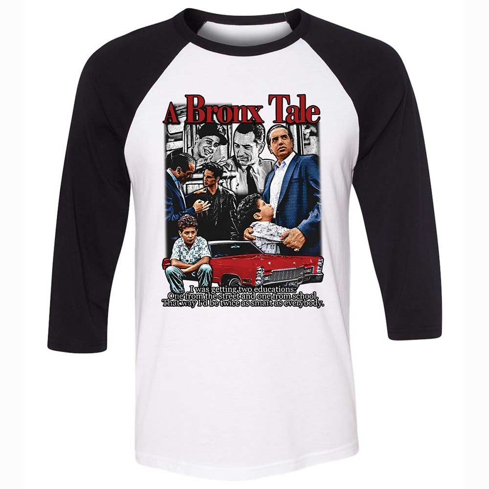 Unisex 3/4 Baseball Tee - 3GR9DZ33 - White/Black - 1
