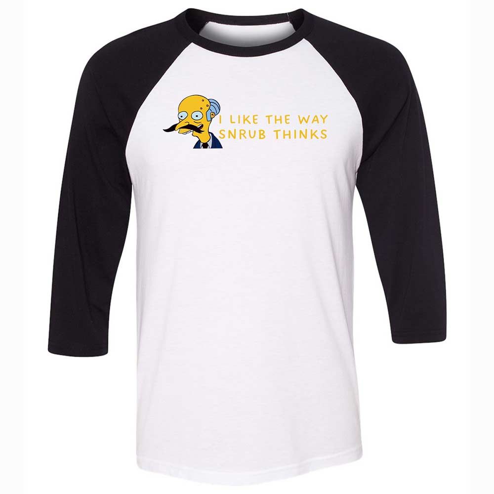 Unisex 3/4 Baseball Tee - FFWPJ4V4 - White/Black - 1