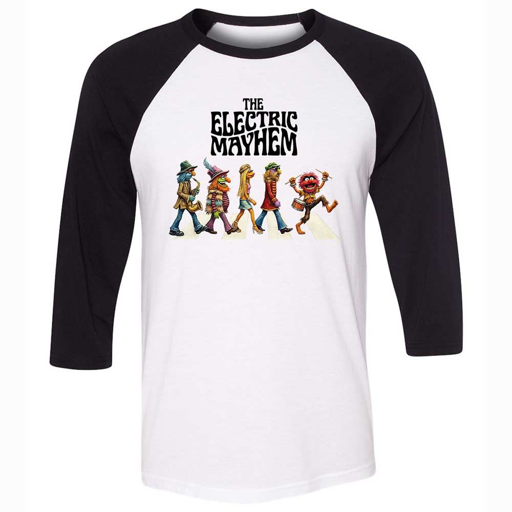 Unisex 3/4 Baseball Tee - 6M6W1B43 - White/Black - 1