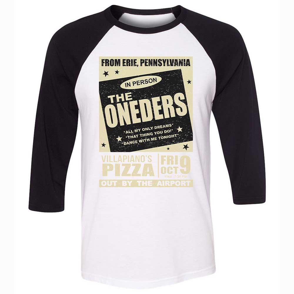 Unisex 3/4 Baseball Tee - JK4TA9YA - White/Black - 1
