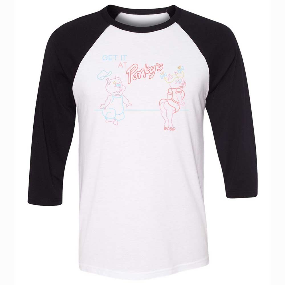 Unisex 3/4 Baseball Tee - 4A5PZQJK - White/Black - 1