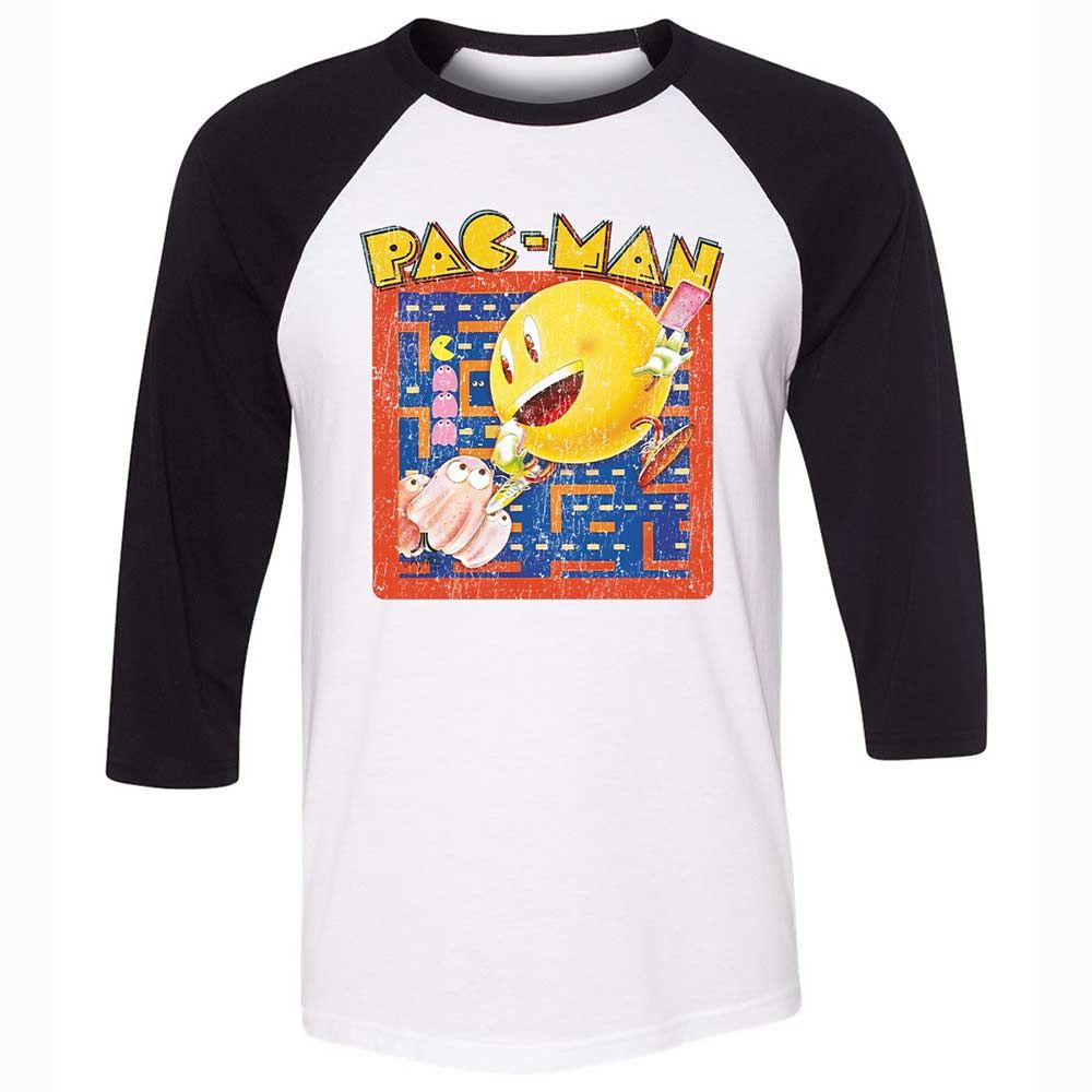 Unisex 3/4 Baseball Tee - 8XQQW4B5 - White/Black - 1