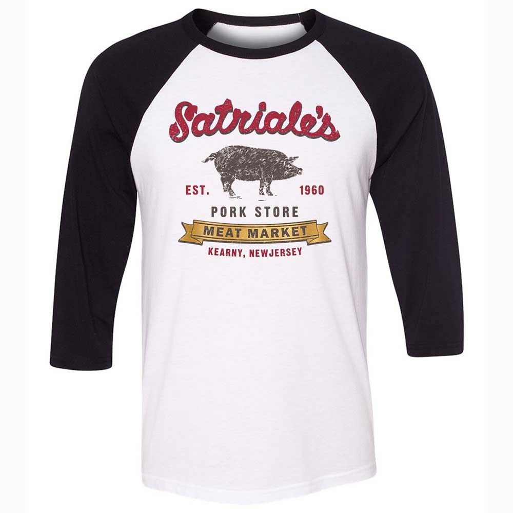Unisex 3/4 Baseball Tee - 242BSELZ - White/Black - 1