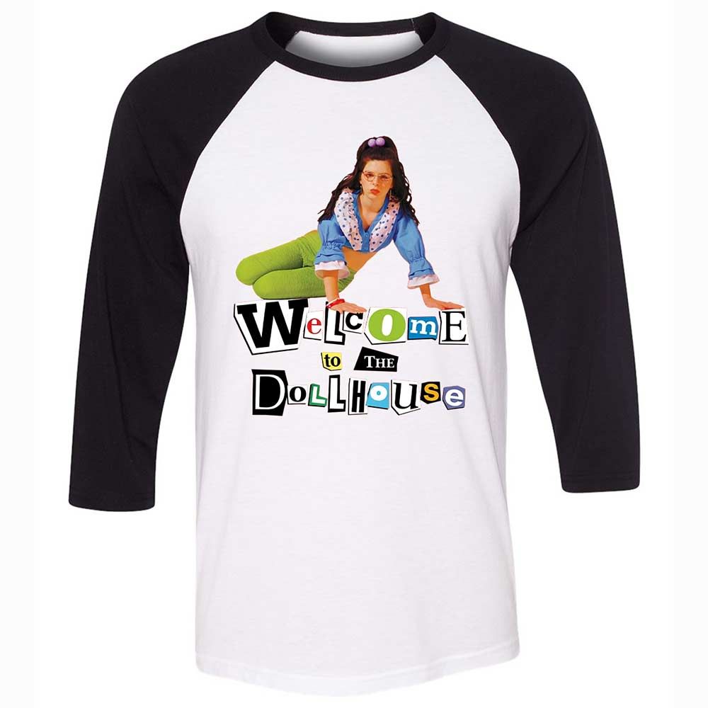 Unisex 3/4 Baseball Tee - SUTDUVD6 - White/Black - 1