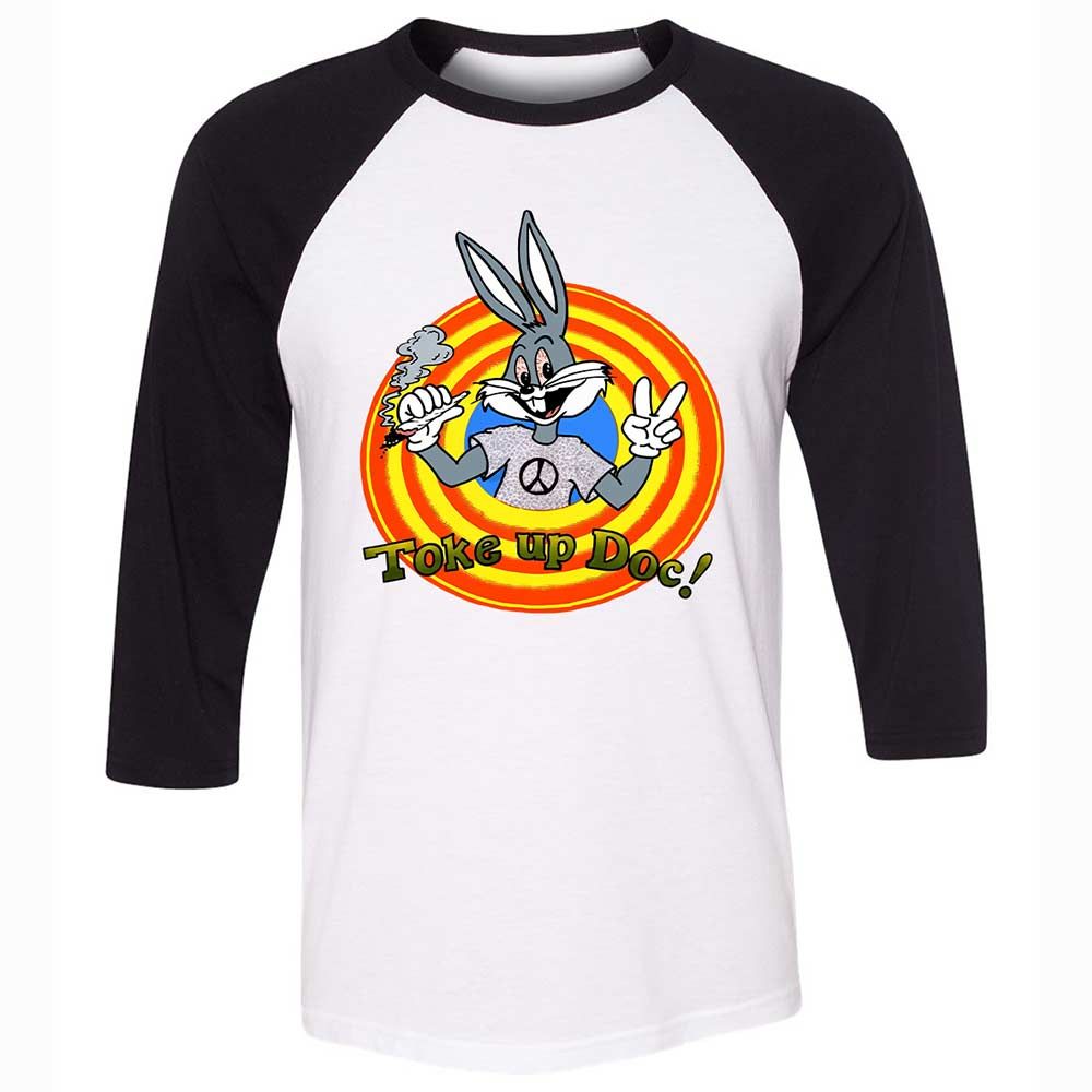 Unisex 3/4 Baseball Tee - 5B7PTPAM - White/Black - 1