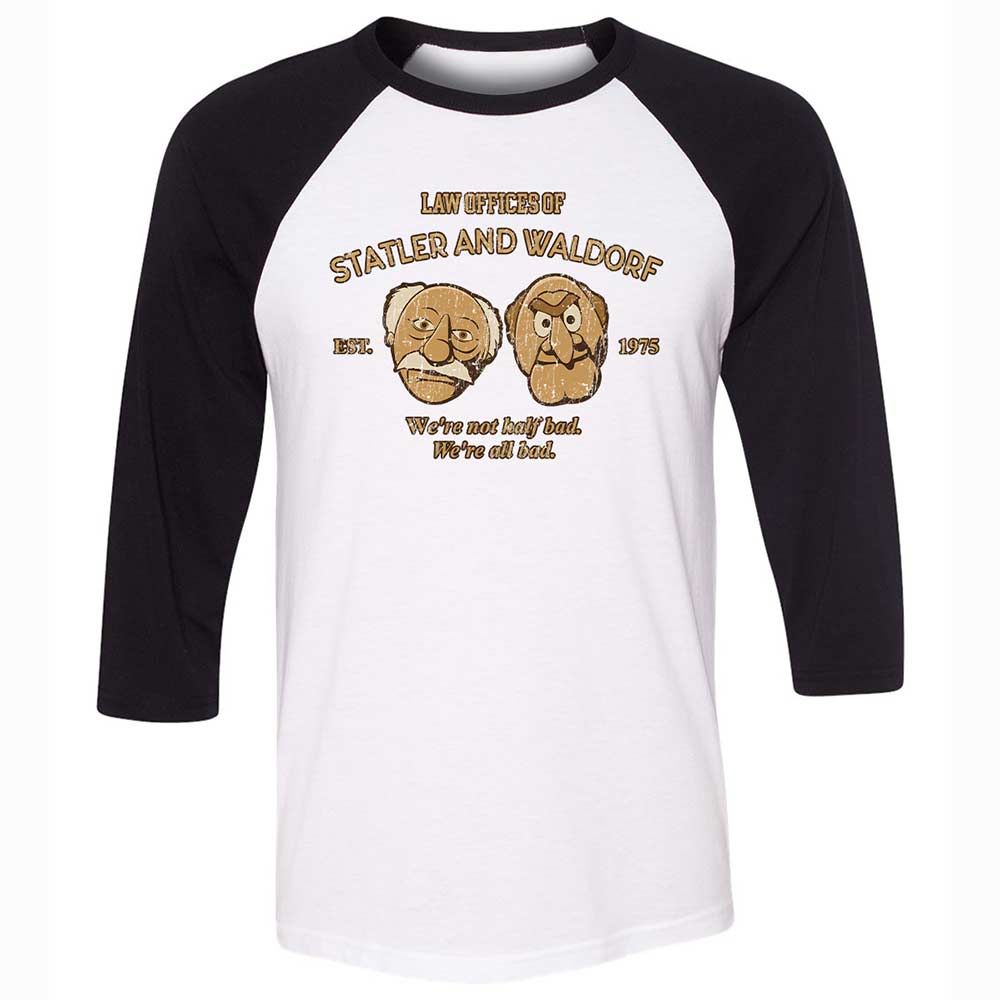 Unisex 3/4 Baseball Tee - B1F2XEC6 - White/Black - 1