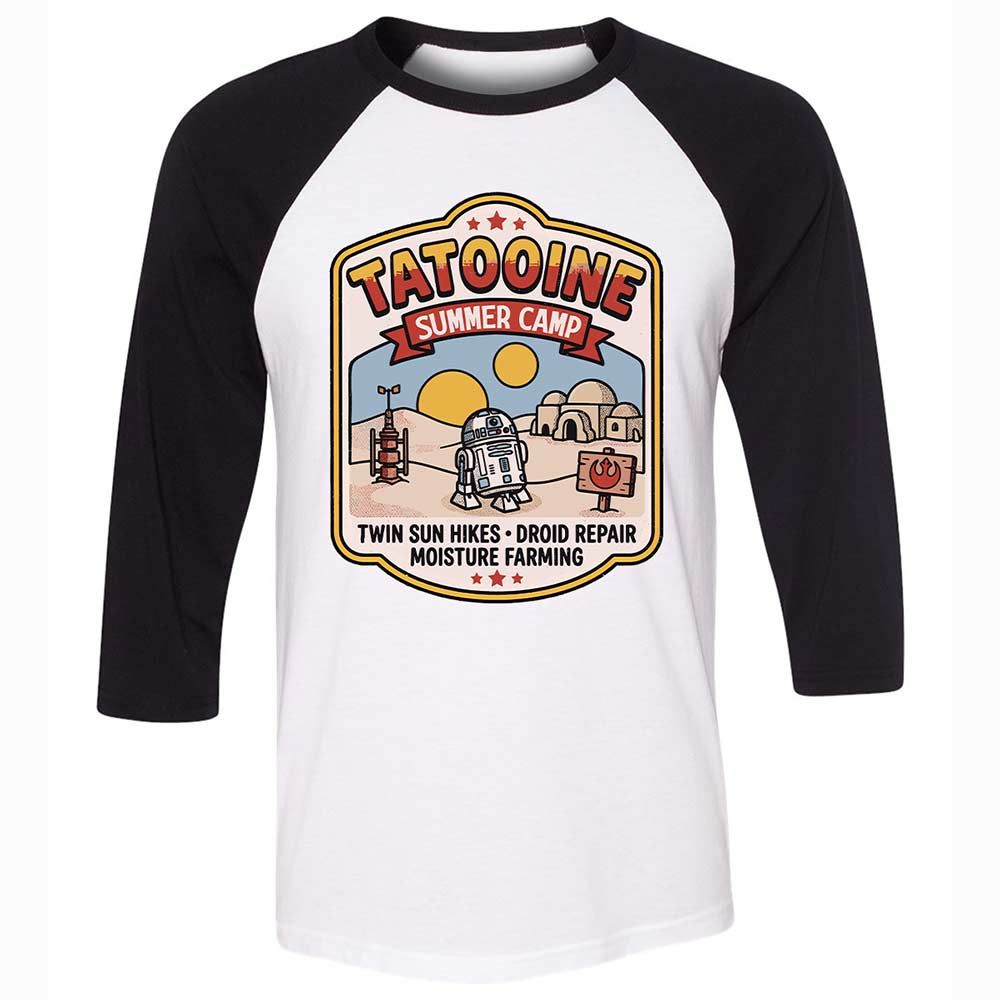 Unisex 3/4 Baseball Tee - Z24SRKC6 - White/Black - 1