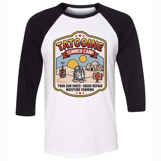 Unisex 3/4 Baseball Tee - Z24SRKC6 - White/Black - 1