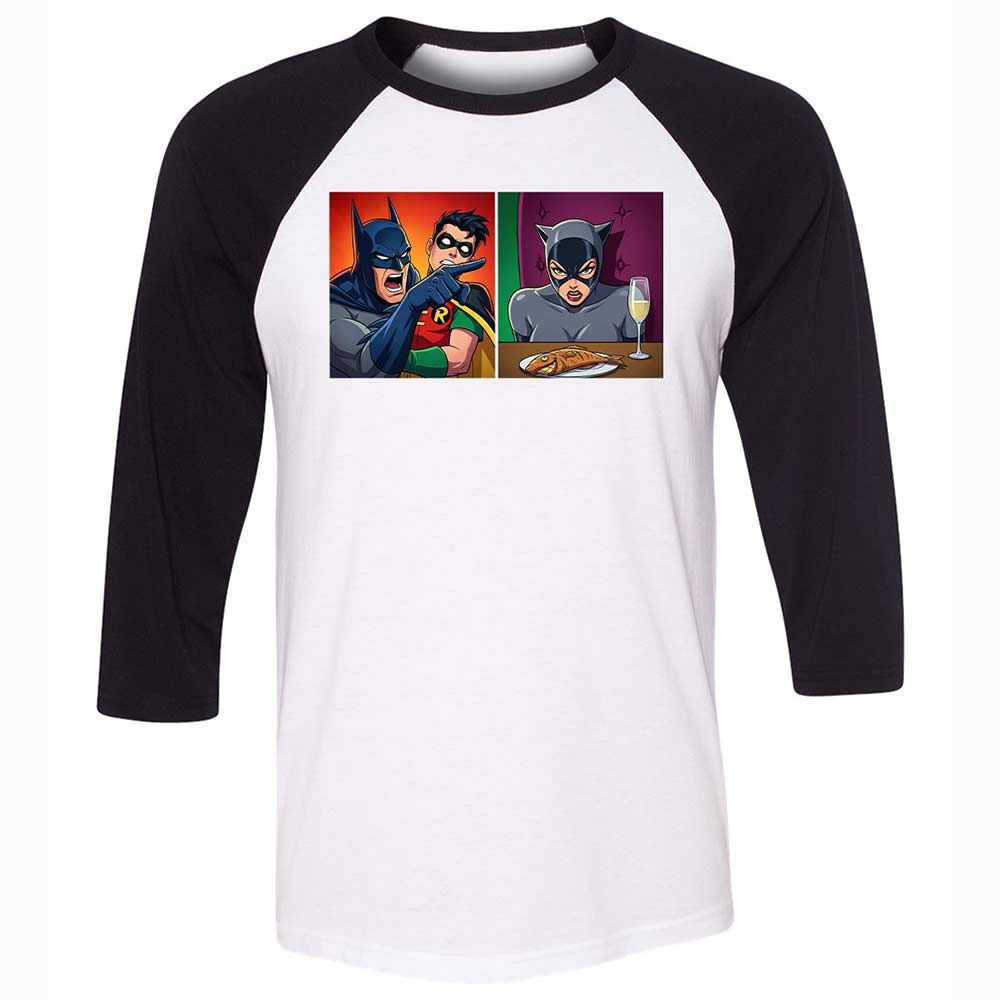 Bat Yelling at Catwoman - White/Black - 1
