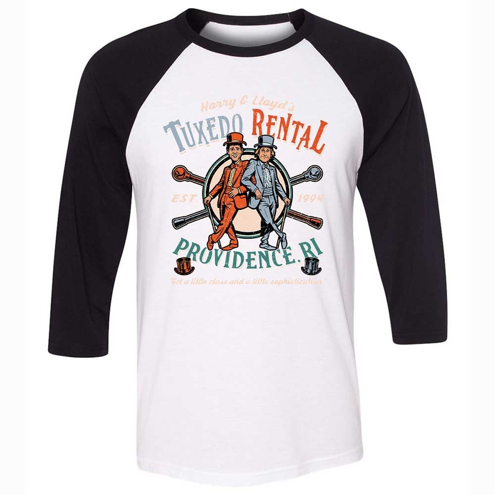 Unisex 3/4 Baseball Tee - SRH6DSX3 - White/Black - 1
