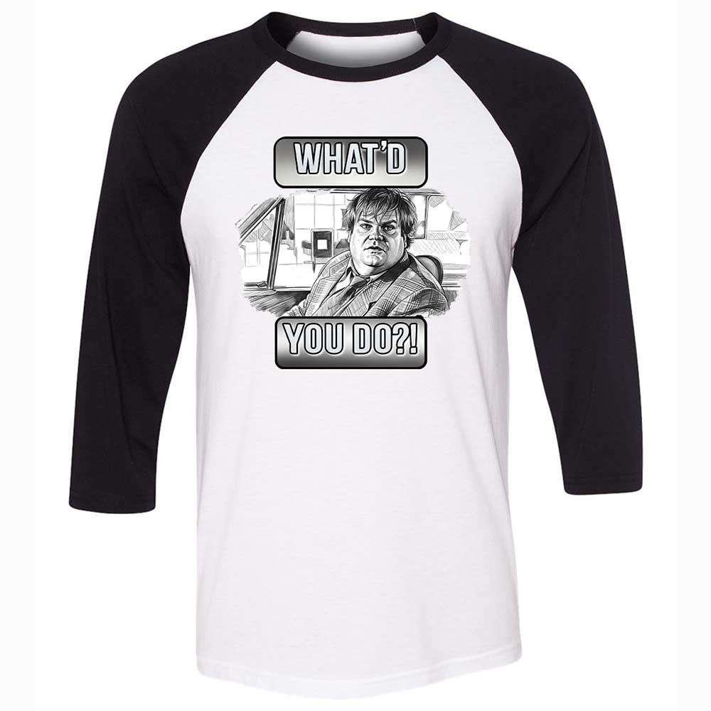 Unisex 3/4 Baseball Tee - G4ECGWT4 - White/Black - 1