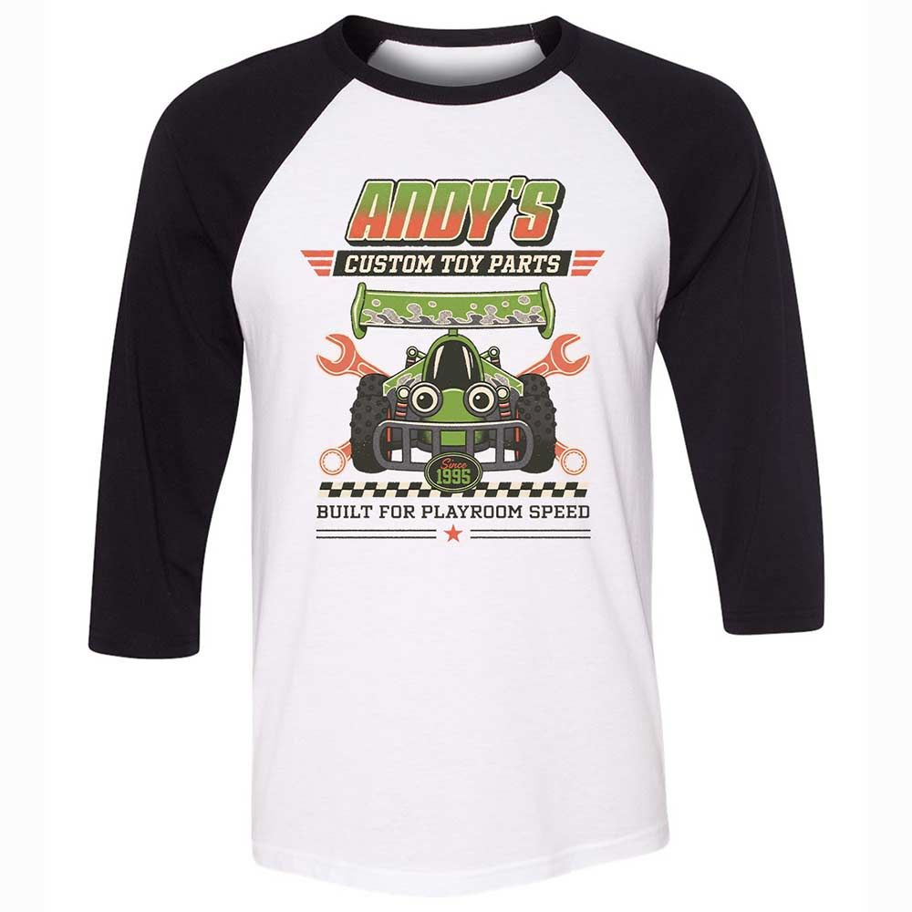 Unisex 3/4 Baseball Tee - 1QHB6PCE - White/Black - 1