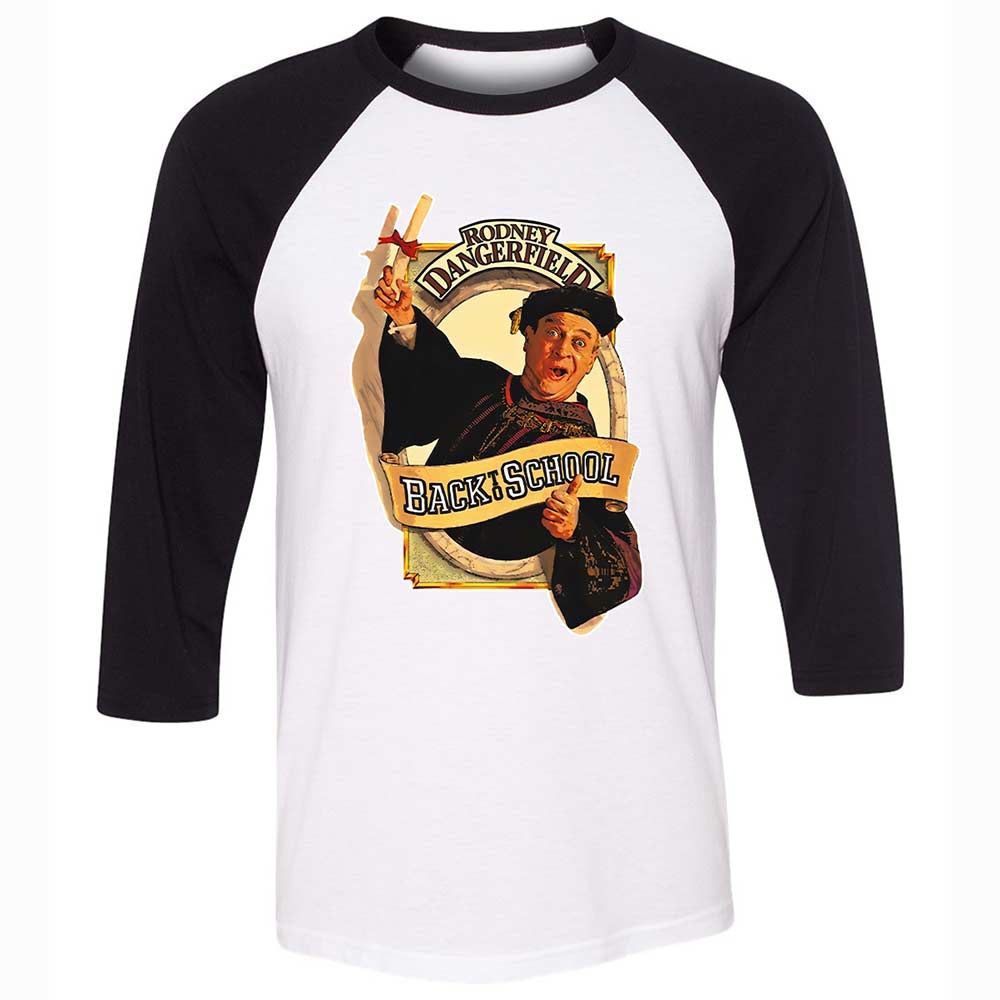 Unisex 3/4 Baseball Tee - R4XVMC8E - White/Black - 1