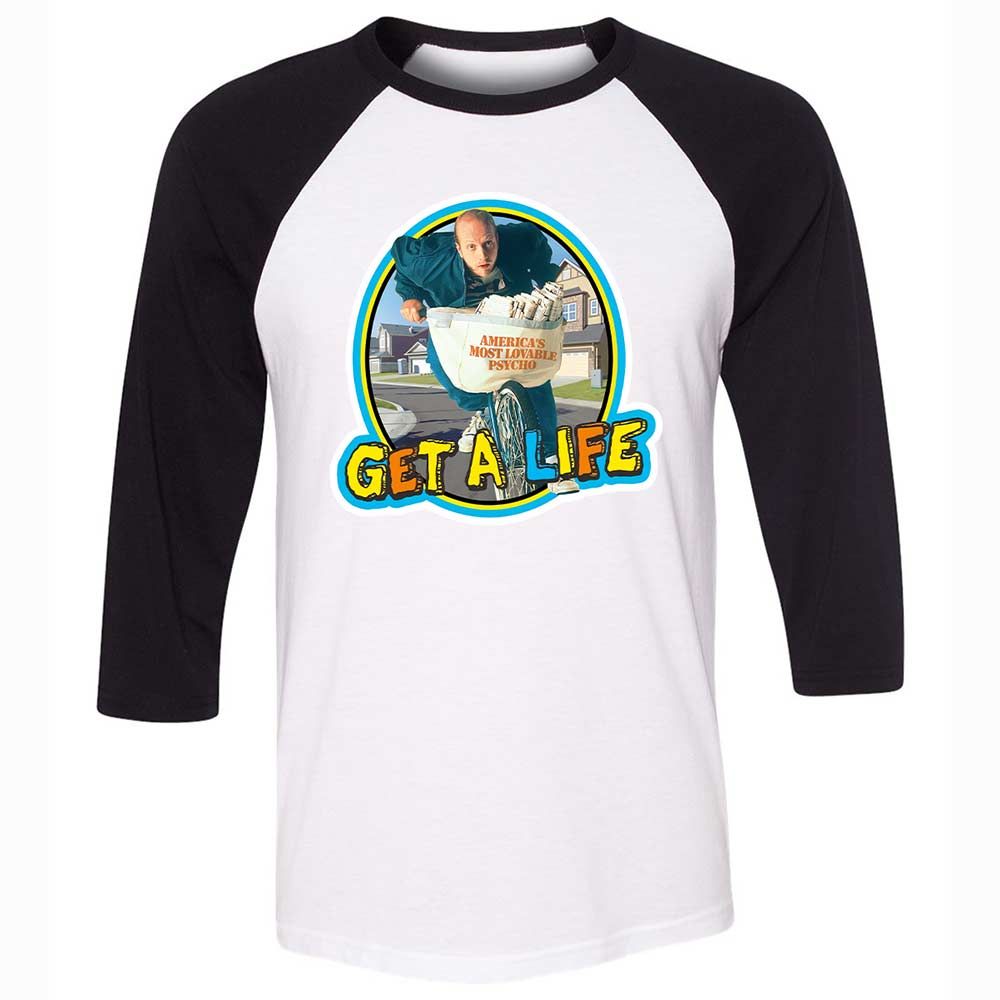 Unisex 3/4 Baseball Tee - CU1XUME8 - White/Black - 1