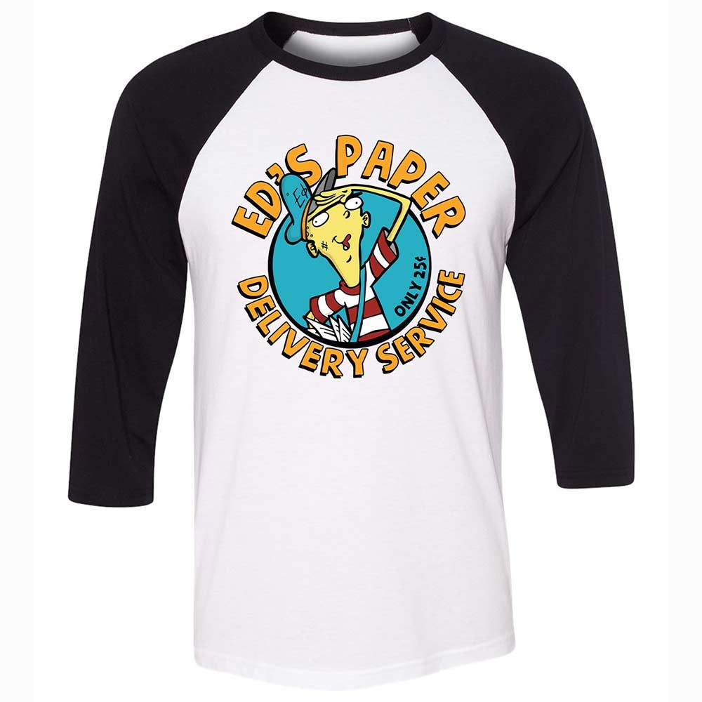 Unisex 3/4 Baseball Tee - EGMQ9XRN - White/Black - 1