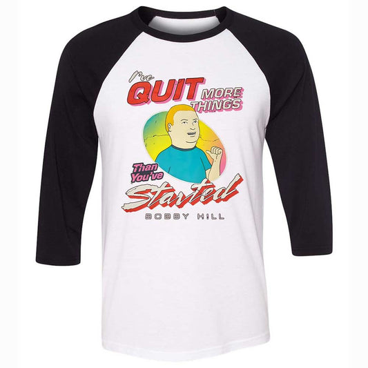 Unisex 3/4 Baseball Tee - QH4V7E6M - White/Black - 1