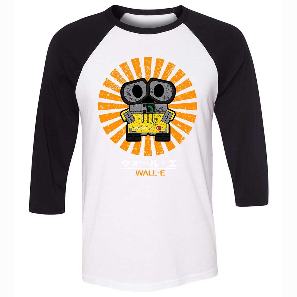 Unisex 3/4 Baseball Tee - HCDSDHSQ - White/Black - 1