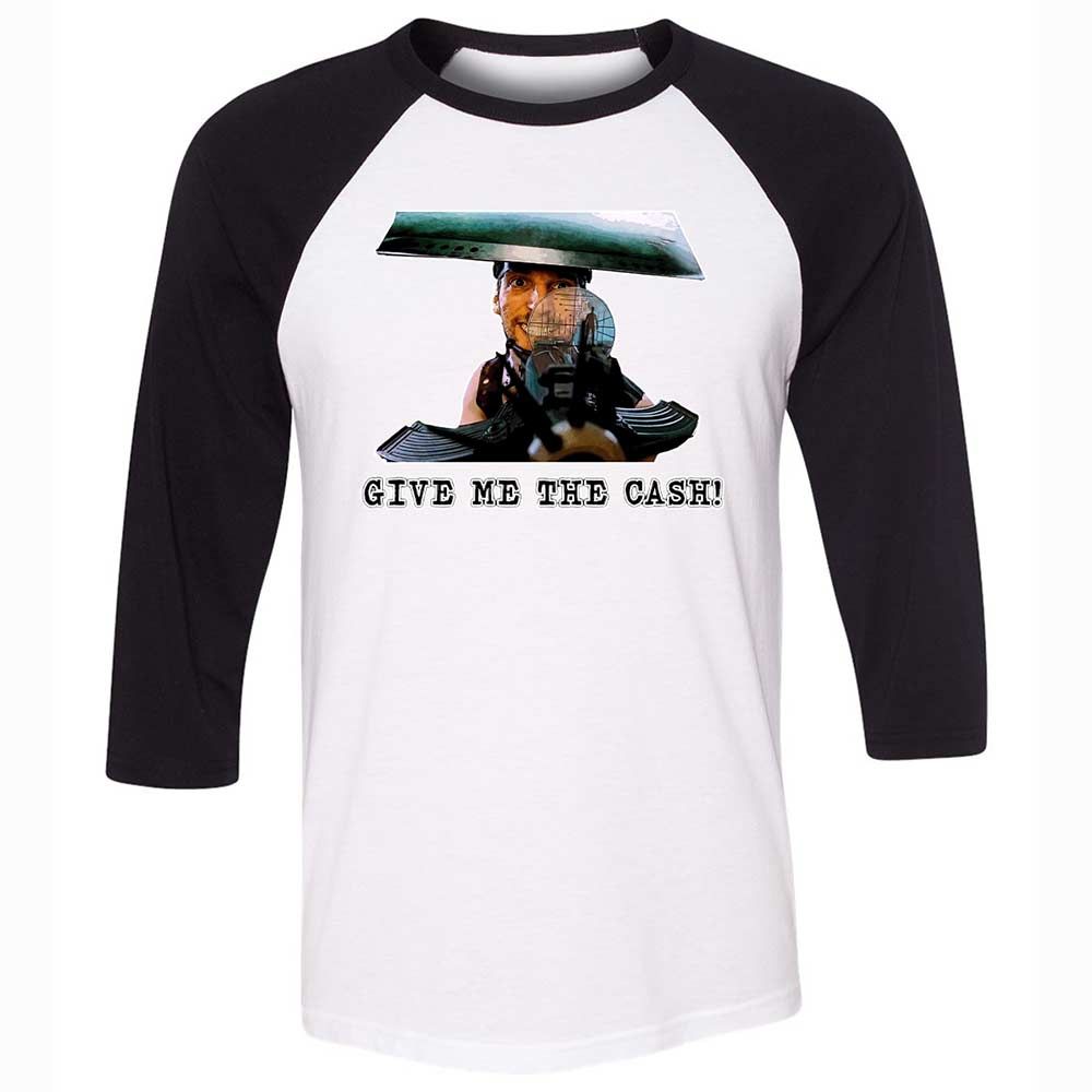 Unisex 3/4 Baseball Tee - SJ6A9B51 - White/Black - 1