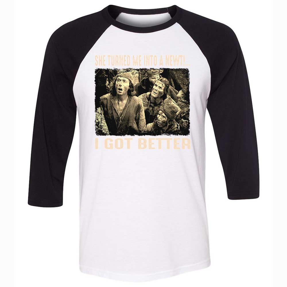 Unisex 3/4 Baseball Tee - ZK9PQXRE - White/Black - 1