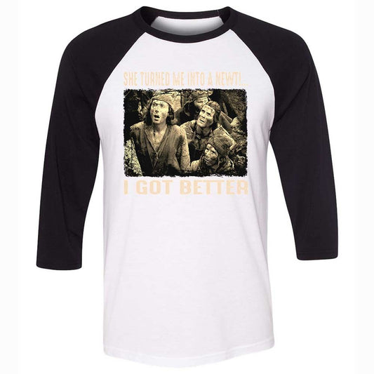 Unisex 3/4 Baseball Tee - ZK9PQXRE - White/Black - 1