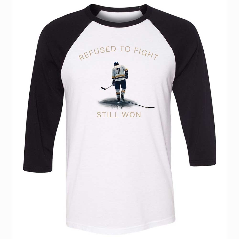 Unisex 3/4 Baseball Tee - SVPWGEXJ - White/Black - 1
