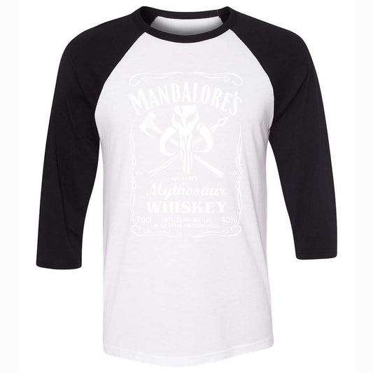 Unisex 3/4 Baseball Tee - 12YERGWF - White/Black - 1