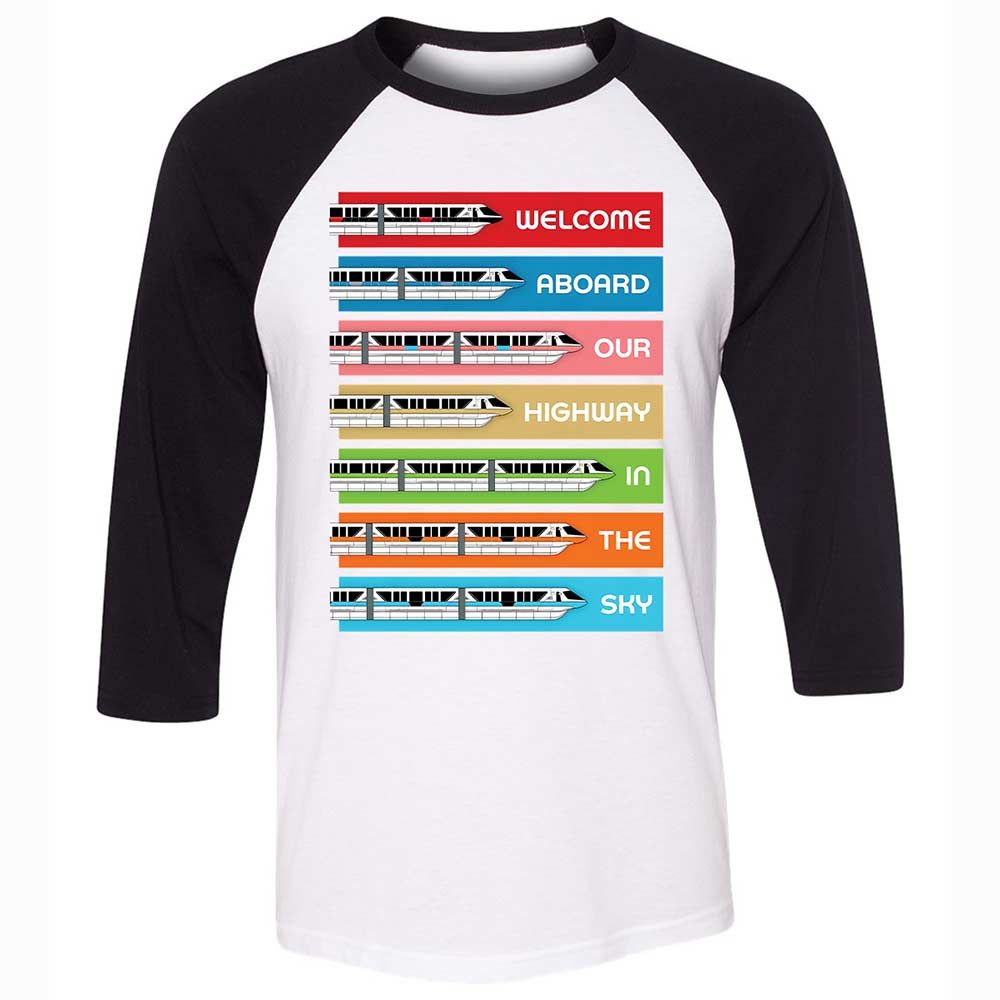 Unisex 3/4 Baseball Tee - Black - White/Black - 1