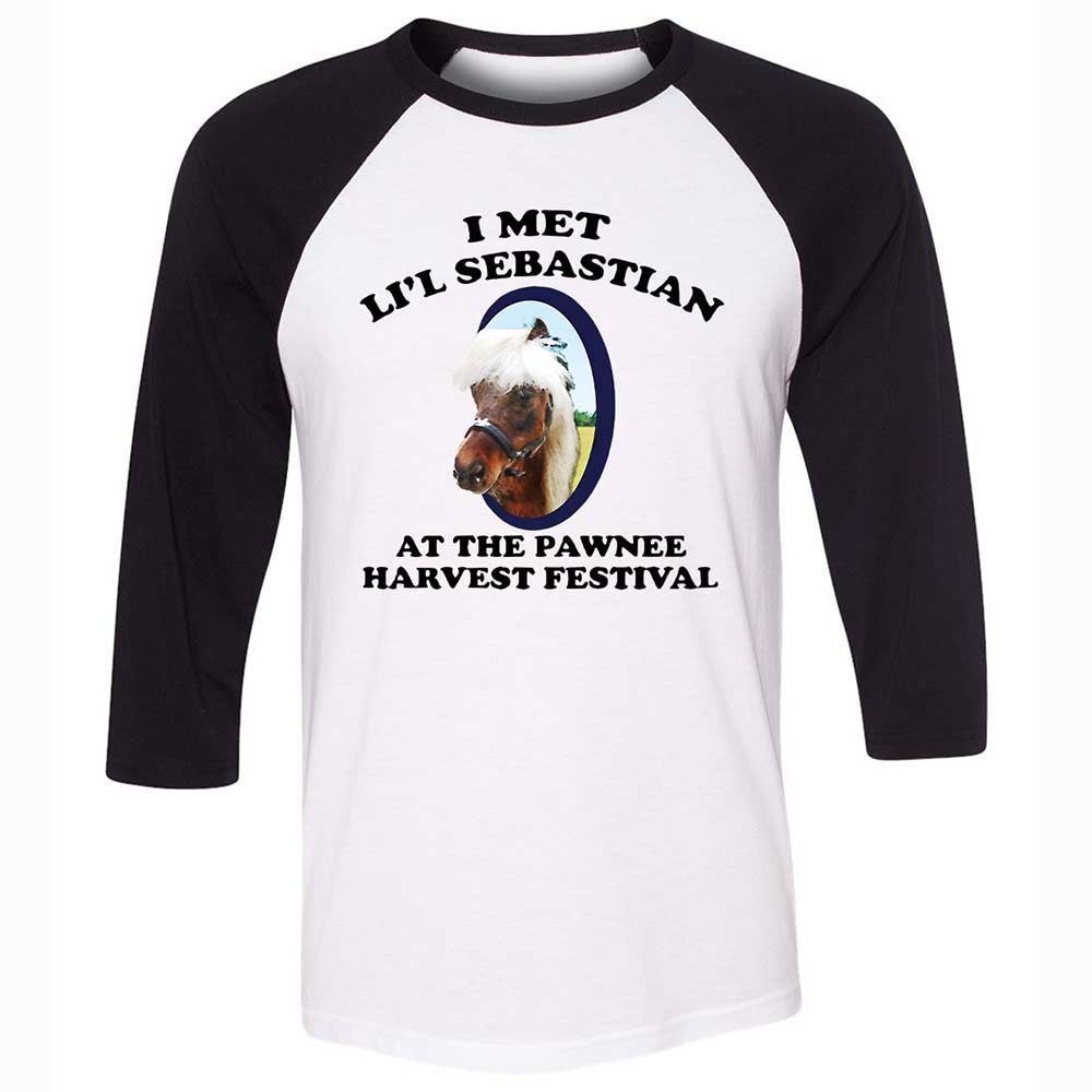 Unisex 3/4 Baseball Tee - H2J1LC2W - White/Black - 1
