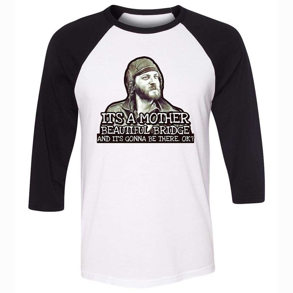 Unisex 3/4 Baseball Tee - SRFJ7BCQ - White/Black - 1