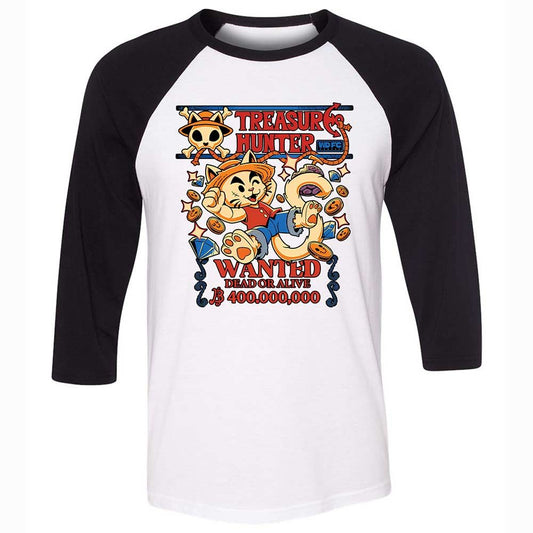 Unisex 3/4 Baseball Tee - 5P4SXY51 - White/Black - 1
