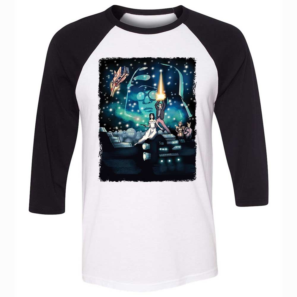 Unisex 3/4 Baseball Tee - 2ZSG4MQA - White/Black - 1
