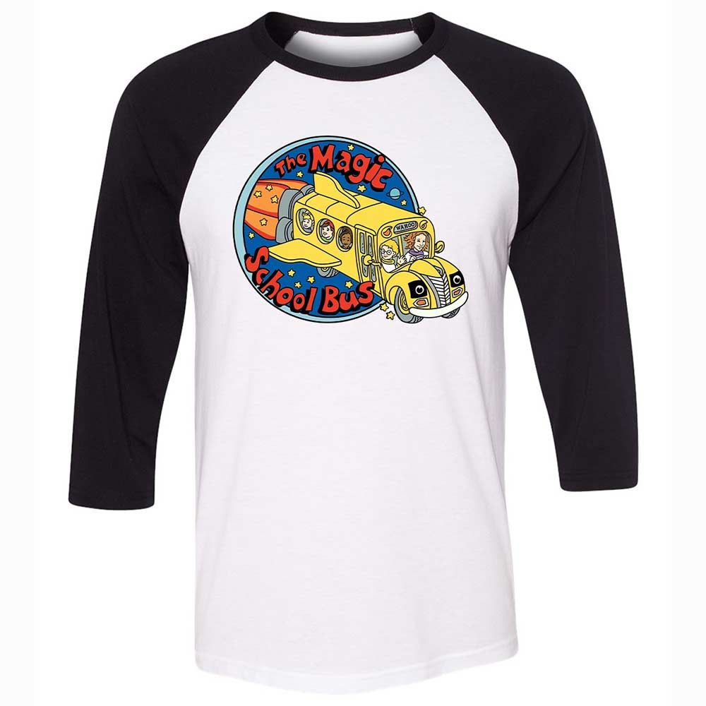 Unisex 3/4 Baseball Tee - 348BUMC6 - White/Black - 1