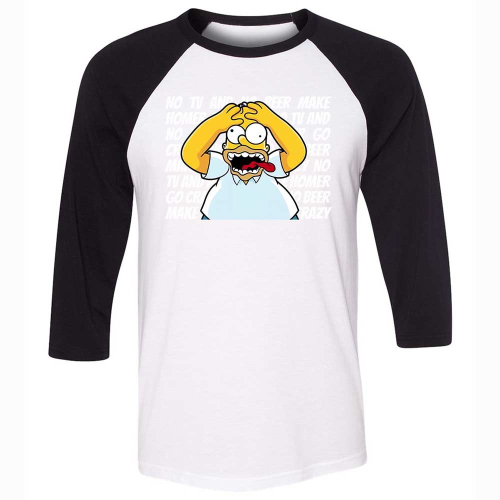 No TV and No Beer Make Homer Go Crazy - White/Black - 1