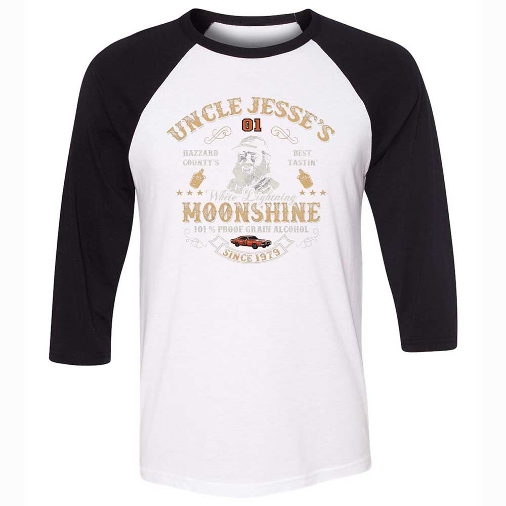 Unisex 3/4 Baseball Tee - 1B2H9JCD - White/Black - 1
