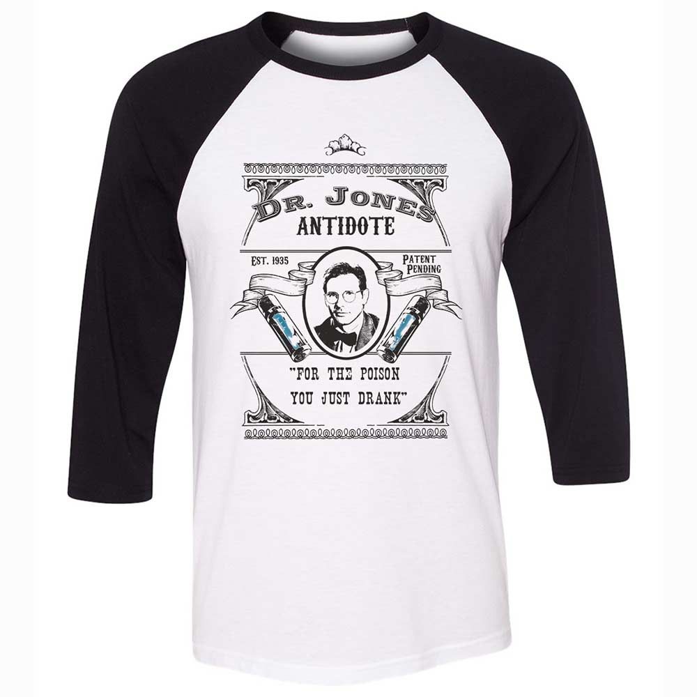 Unisex 3/4 Baseball Tee - 98W2K8HK - White/Black - 1