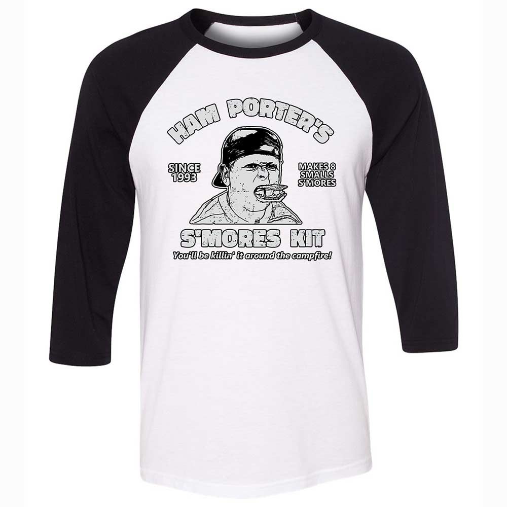 Unisex 3/4 Baseball Tee - 3MUKLEGK - White/Black - 1
