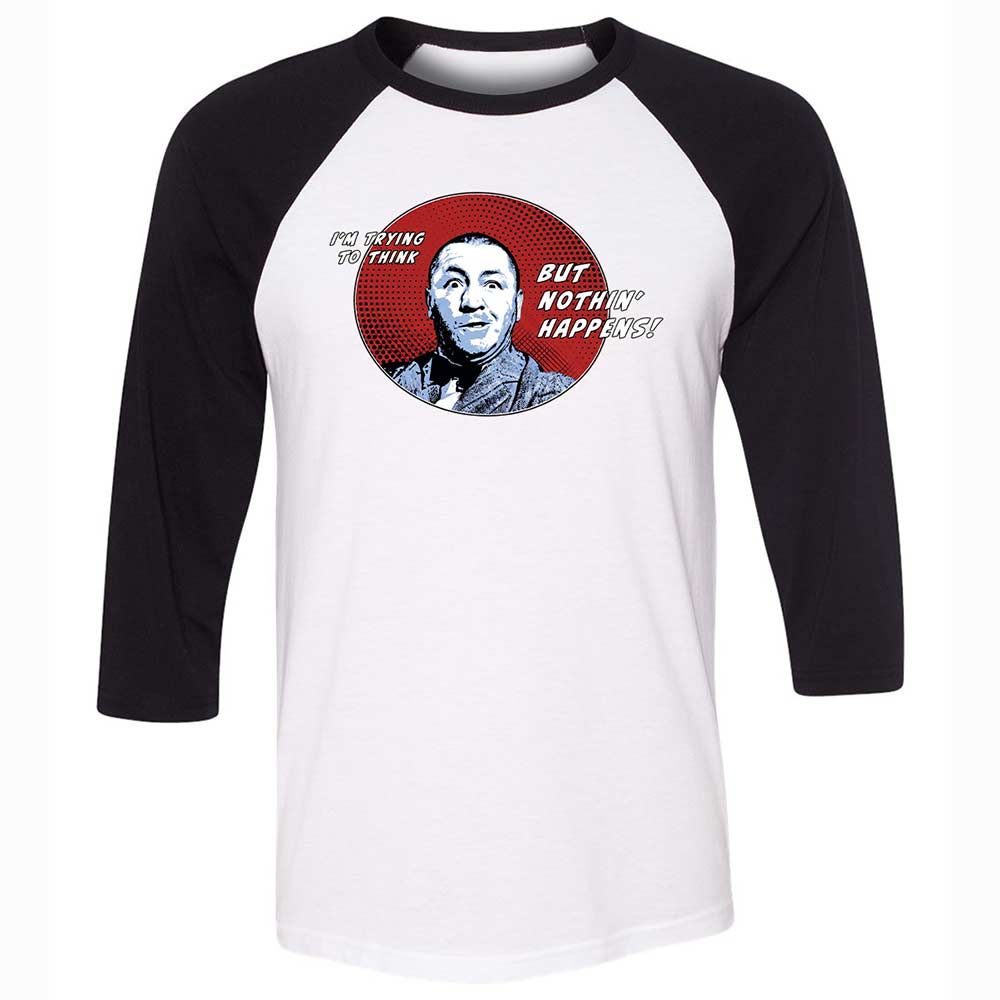 Unisex 3/4 Baseball Tee - TVNG14S4 - White/Black - 1