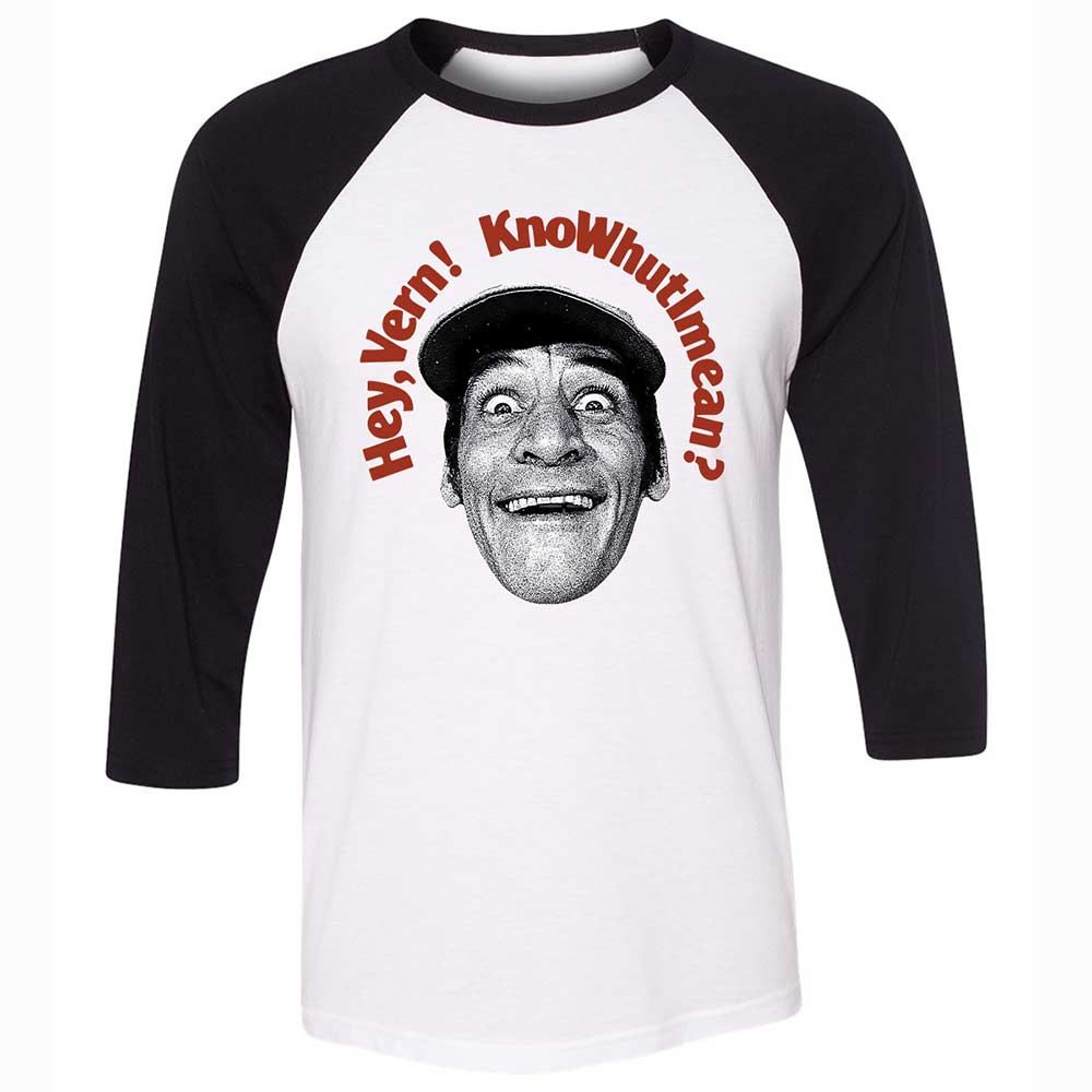 Unisex 3/4 Baseball Tee - XXH5D2YU - White/Black - 1
