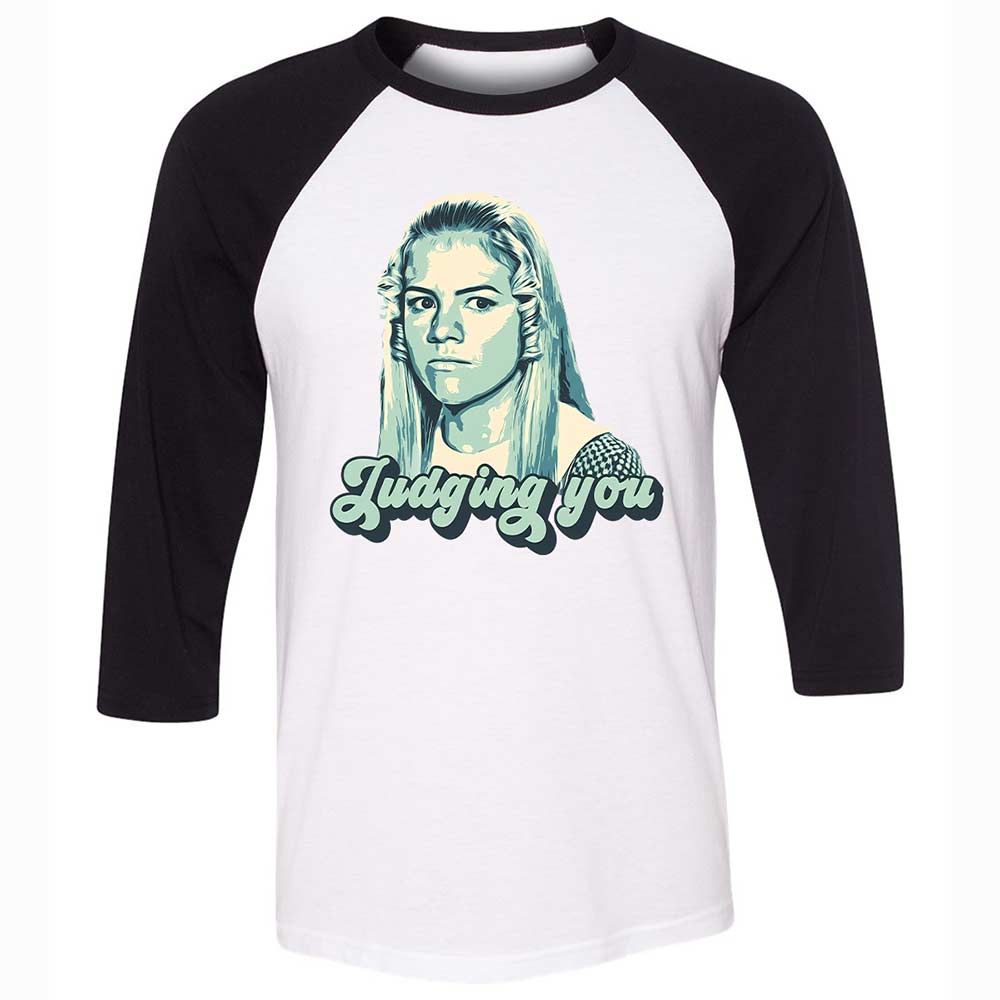 Unisex 3/4 Baseball Tee - Q47S2XFQ - White/Black - 1