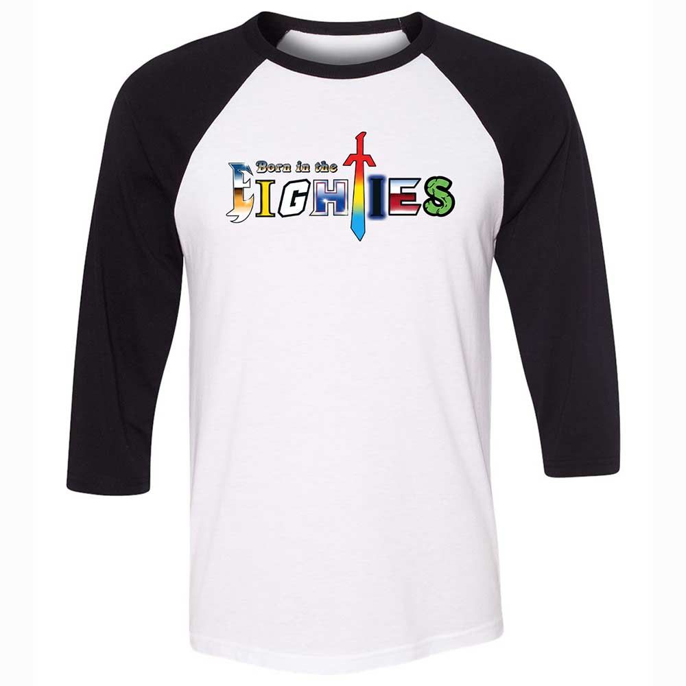 Unisex 3/4 Baseball Tee - 7Q1PJKYG - White/Black - 1