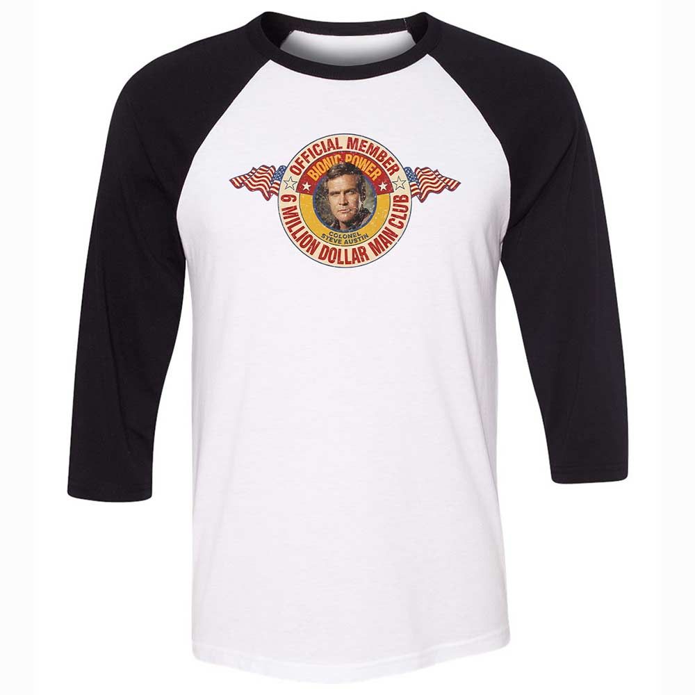 Unisex 3/4 Baseball Tee - 5CAZYRBE - White/Black - 1