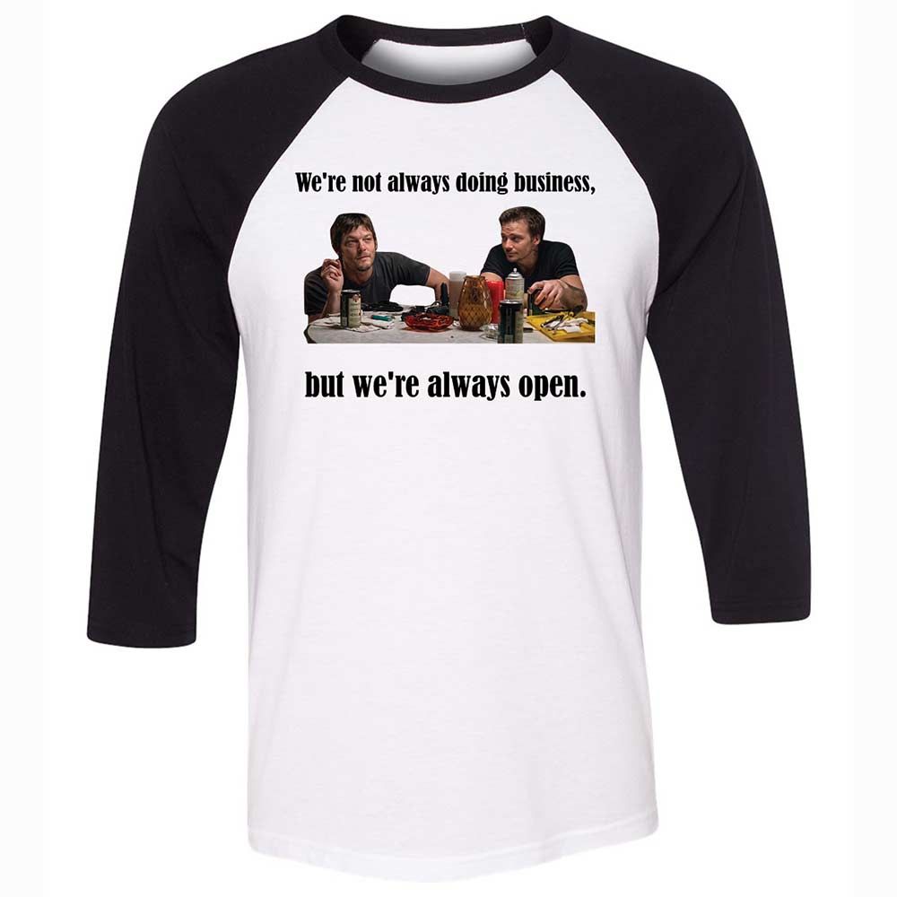 Unisex 3/4 Baseball Tee - T5U76GSQ - White/Black - 1
